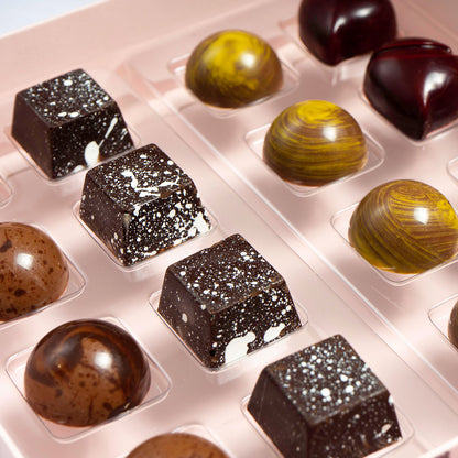 Chocolate artesanal, Caja de 16 unds