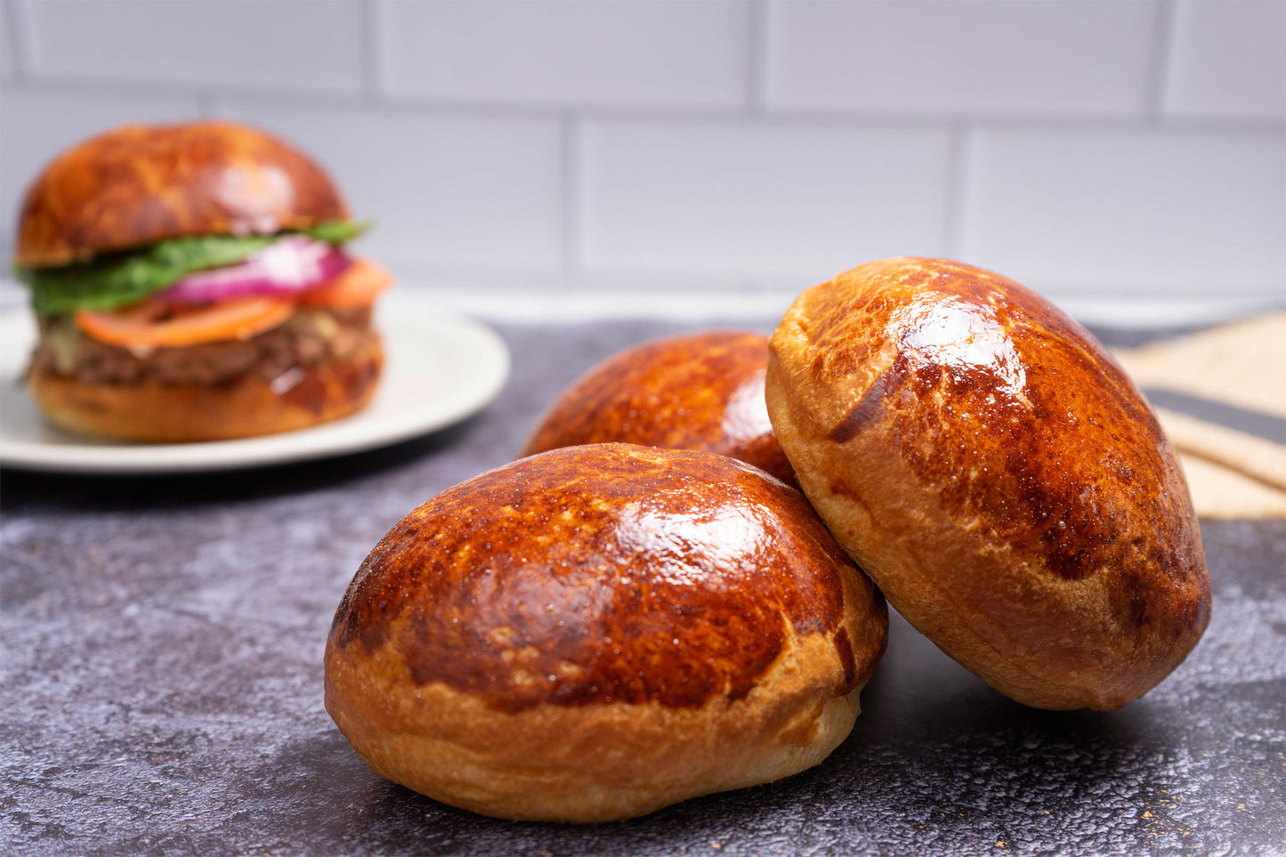 Pan brioche hamburguesa x 5 unds