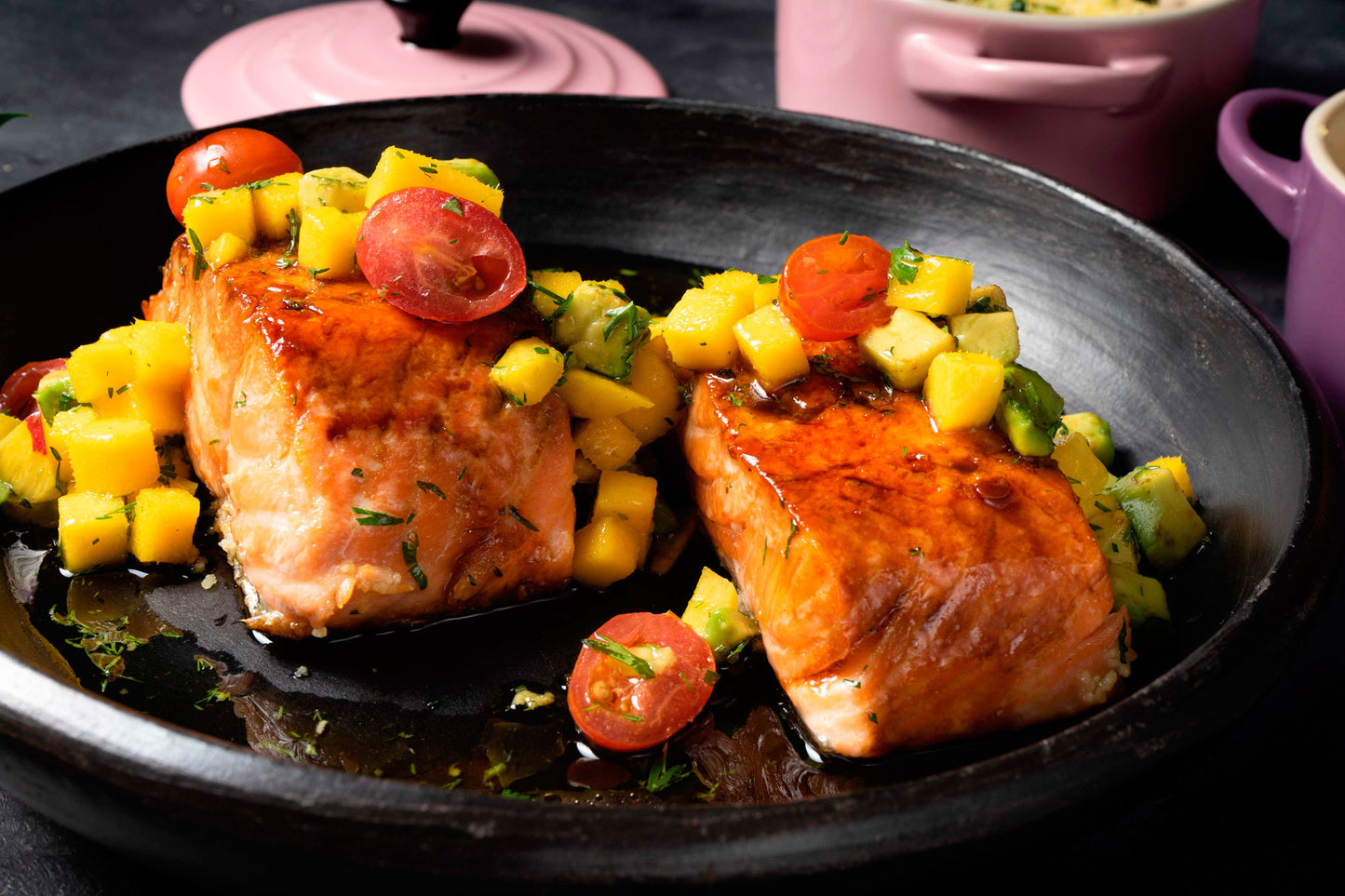 Salmón glaseado para 4 Personas