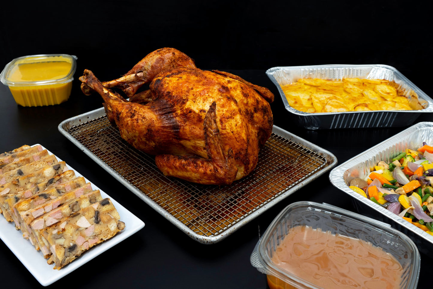 Cena Thanksgiving Pavo entero al Horno para 12 Personas