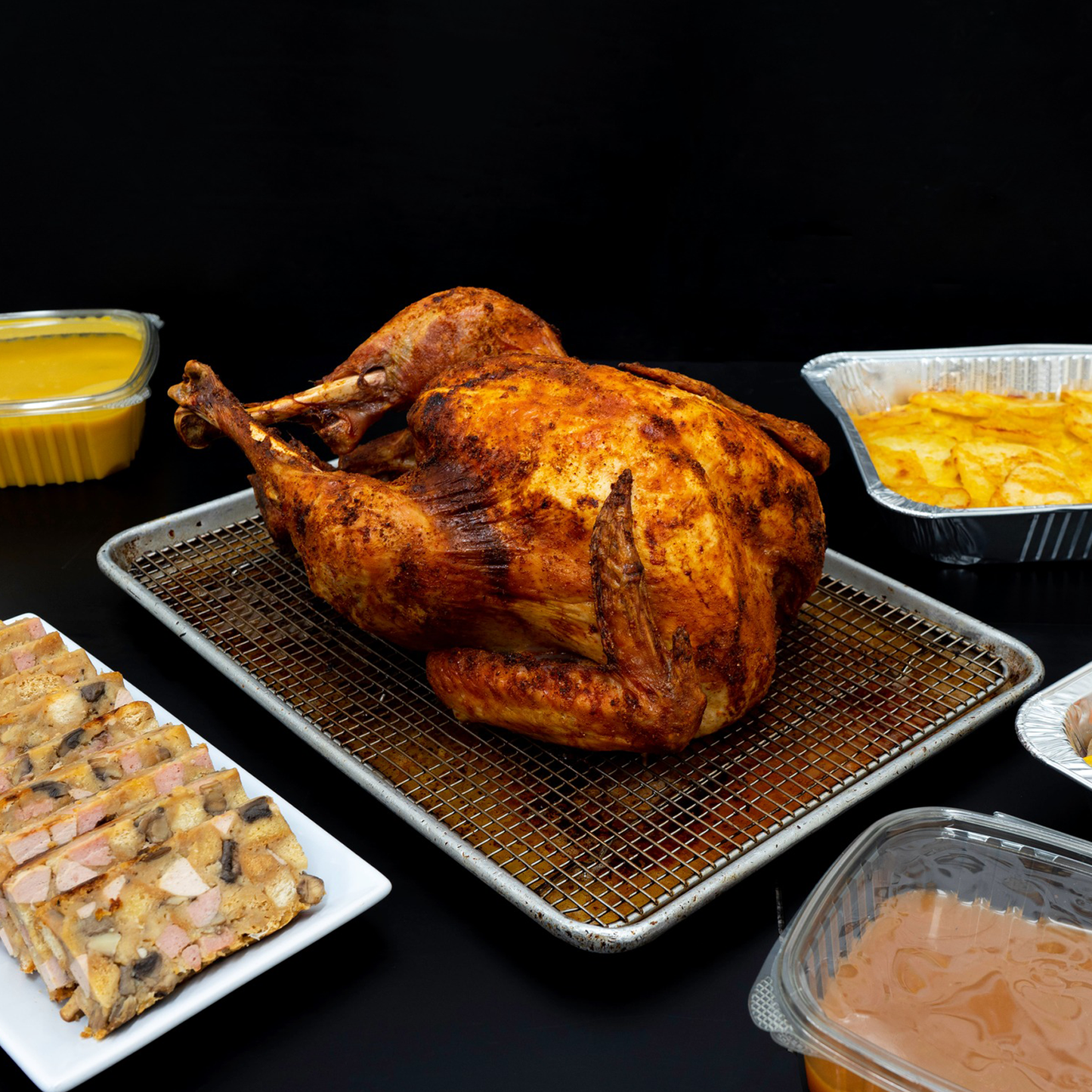 Cena Navideña a domicilio con Pavo entero, Para 12 personas