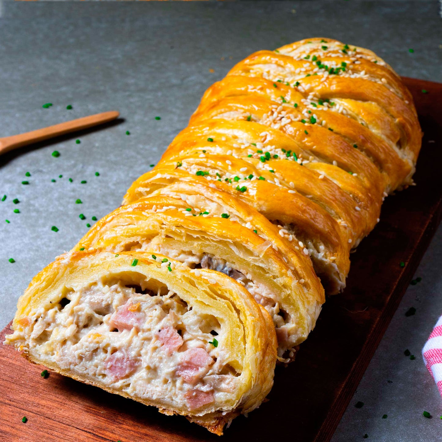 Trenza de pollo y jamón - 650 gramos